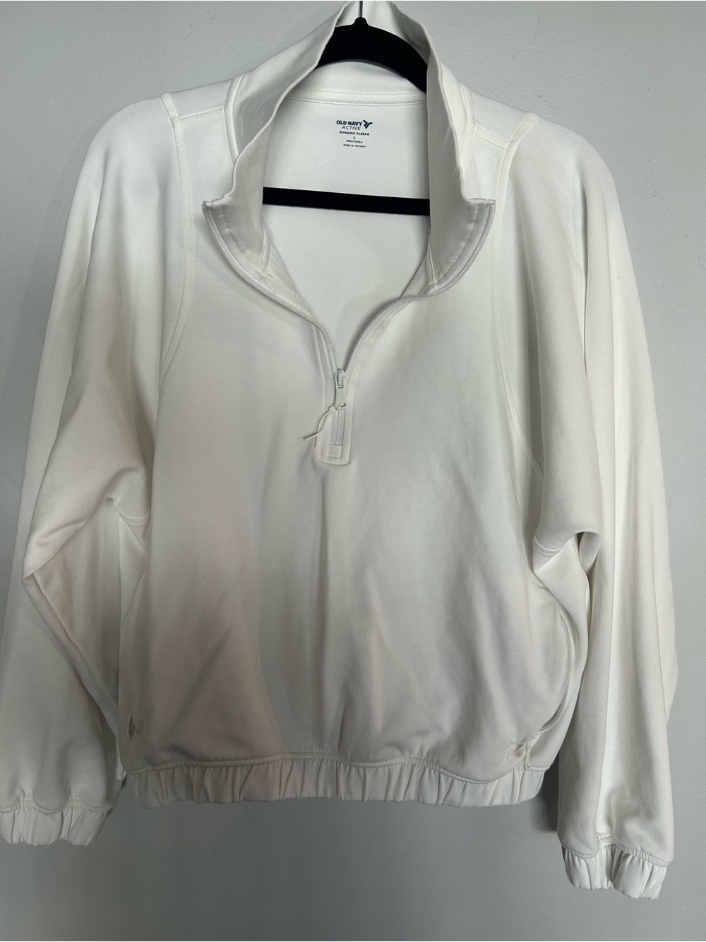 Old Navy White Half-Zip Pullover Jacket